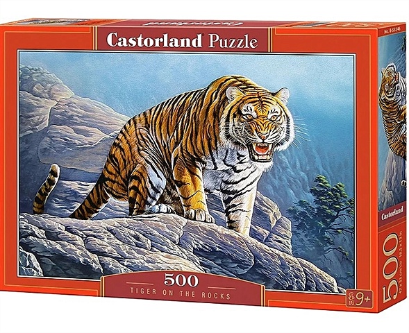 пазл castorland тигр на скалах 500 деталей Пазл 500 элементов Тигр на скалах