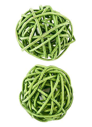 Шар декоративный из лозы, Зеленый (2шт.) сердечки декоративные из лозы красные 2шт