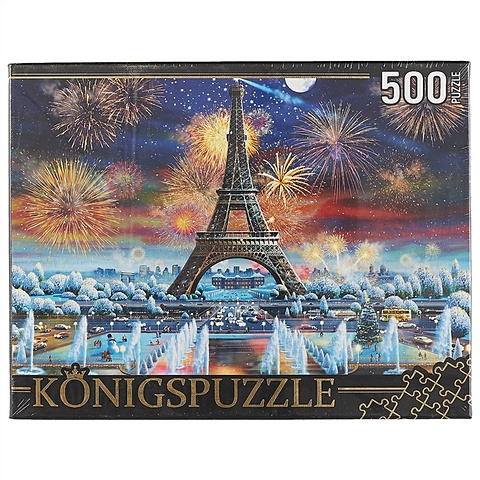Пазл «Ночной Париж», 500 деталей 3d пазл эйфелева башня
