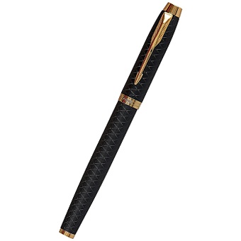 Ручка подарочная перьевая IM Premium Black/Gold GT синяя, Parker