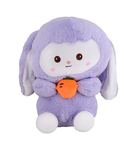 Мягкая игрушка Кролик с морковкой (30х21) мягкая игрушка кролик с морковкой на подвеске цвета микс