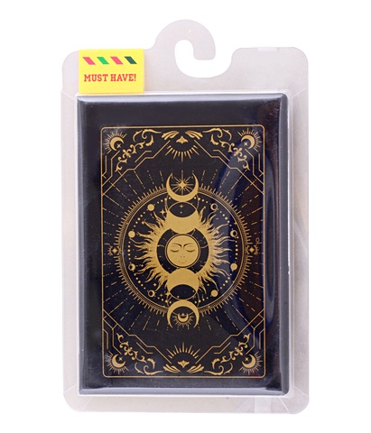 Обложка для паспорта Карты Таро Фазы Луны (черный) (ОП2023-403) обложка для паспорта карты таро солнце и луна синий оп2023 402