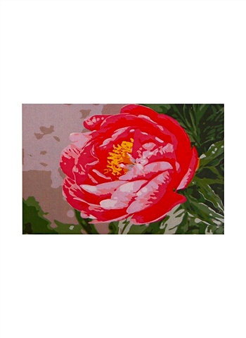 Раскраска по номерам на картоне А3 Распустившийся цветок, 30х40 см