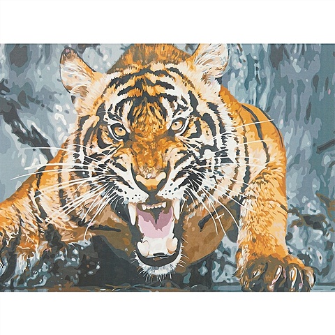 Холст с красками по номерам Дикий зверь, 40 х 50 см холст с красками 40 × 50 см по номерам котята и пряжа