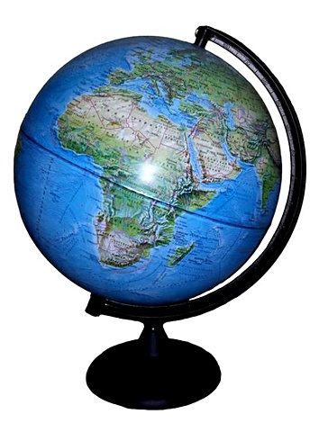 Глобус Земли Ландшафтный на дуге и подставке из пластика, диаметр 300 мм глобус земли ландшафтный на дуге и подставке из пластика диаметр 300 мм