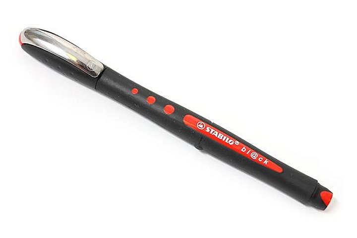 цена Ручка роллер Stabilo Bl@ck, (0,3мм), красная