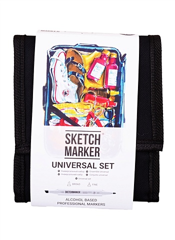 Маркеры 12цв Universal сумка-органайзер, Sketchmarker цена и фото
