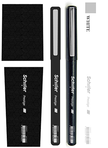 Ручка гелевая черная 0,5мм, Schiller (черн корп)