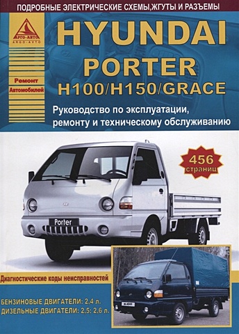 Hyundai Porter H100/H150/ Grace с бензиновыми и дизельными двигателями. Эксплуатация. Ремонт. ТО hyundai porter h100 h150 grace с бензиновыми и дизельными двигателями эксплуатация ремонт то