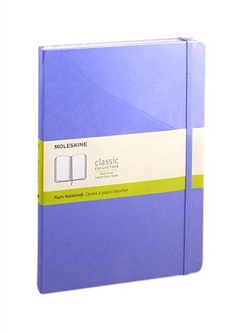 Книга для записей А5+ 96л нелин. CLASSIC Xlarge тв.обл., голубая гортензия , резинка, ляссе, Moleskine