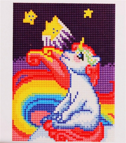 Алмазная мозаика на подрамнике Единорог на радуге, 17х22 см алмазная мозаика 17х22 см классическая с подрамником с полным заполнением 30 цветов гном рыжий кот нд 5842 рк
