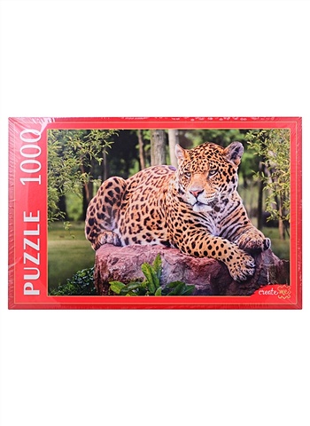Пазл Леопард на камне, 1000 элементов пазл рыжий кот 1000 деталей леопард на камне