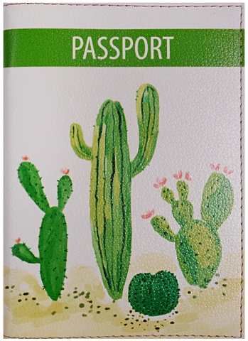 Обложка для паспорта Кактусы