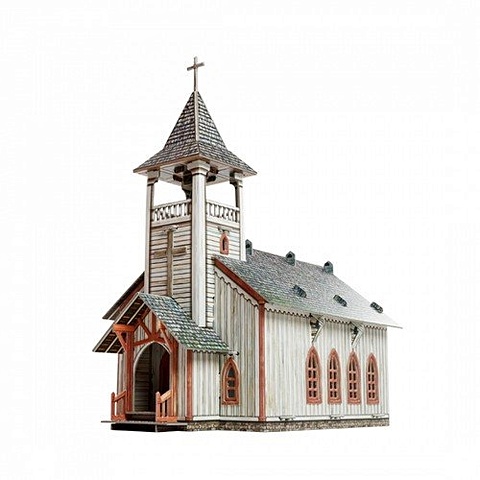 Сборная модель из картона Церковь.Серия Дикий запад 461