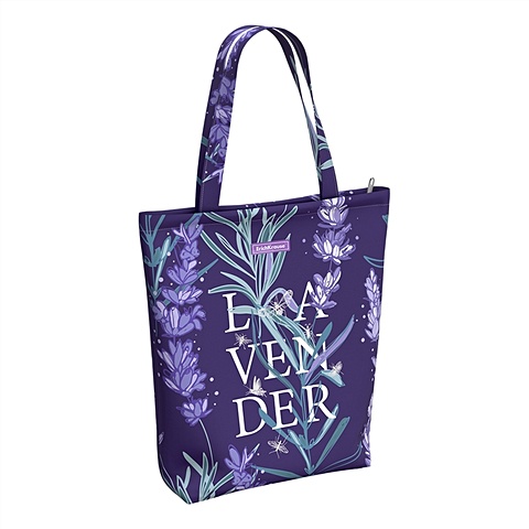 Сумка-шоппер на молнии Lavender 1 отд., 39x38x12см, ErichKrause рюкзак аниме с тачкой 40 27 12см 1отд