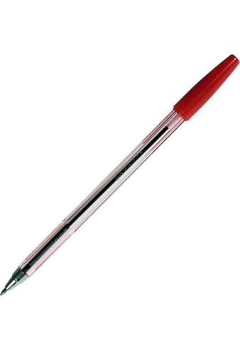 Ручка шариковая АА927 красная, мет.након., Beifa