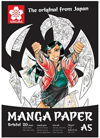 Скетчбук А5 20л Manga 250г/м2, гладкое зерно скетчбук manga