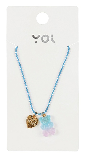 Ожерелье с подвеской Yoi, Мармеладный мишка, градиент 50 см фотографии