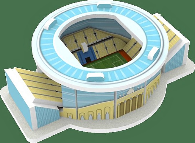 Сборная модель, 3D пазл,стадион Екатеринбург Арена,10 дет., 7,6*5,3*2,6см магнит чм 2018 забивака бельгия сн529