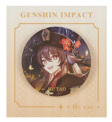 Значок Genshin Hutao (GEN655) брелок genshin impact block strap – hutao акриловый