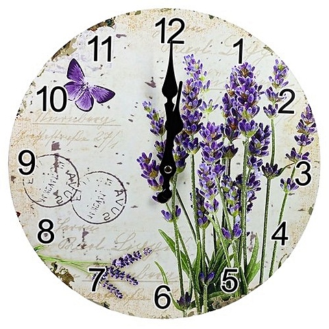 Часы настенные интерьерные Цветущая лаванда, 30 см ЧН-2233 цена и фото