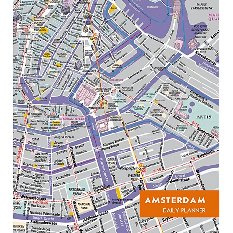 Графика. Карта (Амстердам) (А5, 128л.) ЕЖЕДНЕВНИКИ ИНТЕГРАЛЬНЫЙ ПЕРЕПЛЕТ