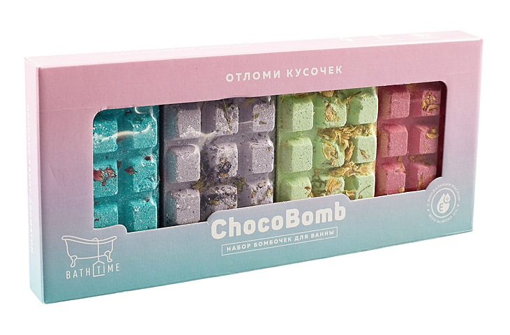 Подарочный набор бомбочек для ванны Chocobomb (4 шт) (680г) набор бомбочек пранк спрячь какашки 4 шт 40гр