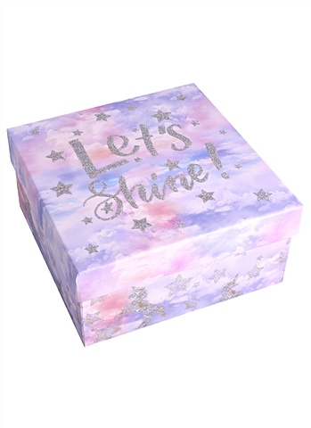 Коробка подарочная Let s shine 19*19*9,5см. картон коробка подарочная для тебя 19 19 9 5см картон квадрат