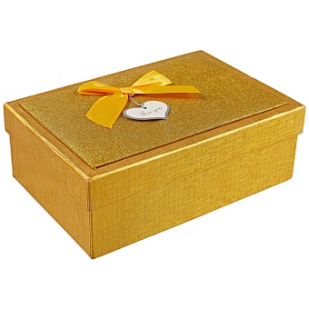 Подарочная коробка «Металлик золото», большая подарочная коробка большая