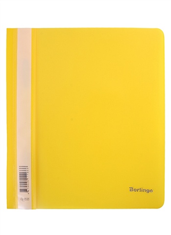 Папка-скоросшиватель А5 пластик, желтая, Berlingo папка канцелярская на молнии berlingo а4 а5 с6 желтая