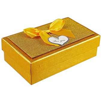 Подарочная коробка «Металлик золото», маленькая