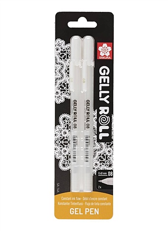 цена Ручки гелевые белые 02шт Gelly Roll 0.8мм