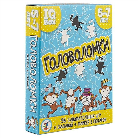 Набор карточек «IQ Box Головоломки», 5–7 лет игровой набор космическое приключение пазл 40 эл и карточки с заданиями 10013160 071020 0553509 украина