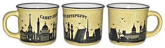 цена Кружка Достопримечательности Санкт-Петербурга (керамика) (90мл)