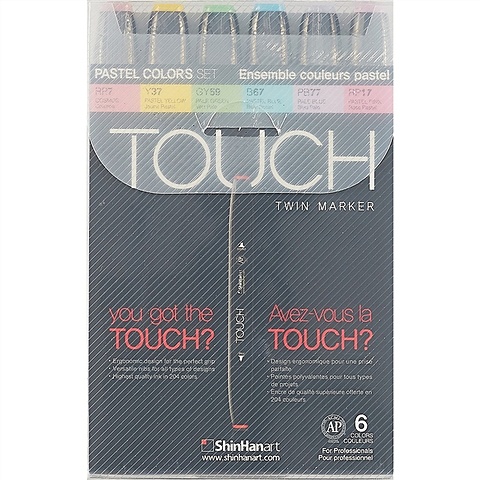 Набор маркеров Touch Twin, пастельная тона, 6 штук