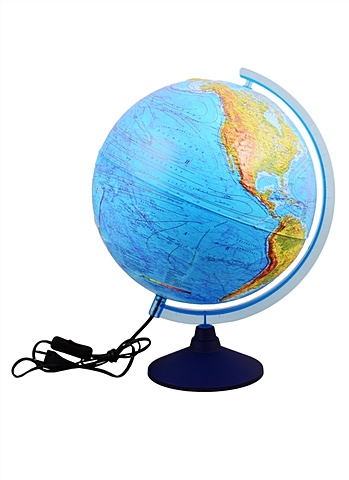 Глобус D32см физико-политический, рельефный, интерактивный, с подсветкой, виртуал.очки, Глобен globen глобус земли физико политический рельефный с подсветкой диаметр 32 см