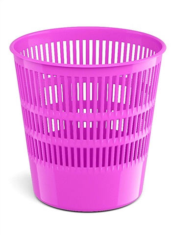 Корзина для бумаг 12л Neon Solid сетчатая, пластик, розовый, ErichKrause корзина для бумаг leitz 52781036 круглая 15л пластик синий