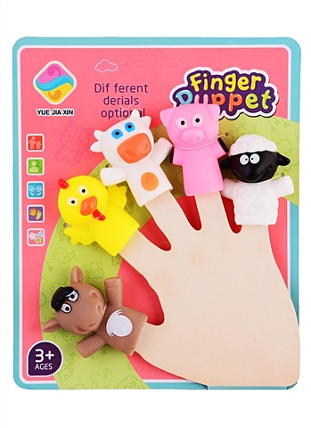 Набор Finger Puppet Пальчиковый театр Домашние животные (упаковка) 3+