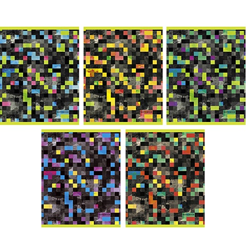 Орнамент (пиксели) 48 л., 5 видов ТЕТРАДИ А5 (*скрепка) 48Л. Обложка: без отделки котята в цветах 48 л 5 видов тетради а5 скрепка 48л обложка без отделки