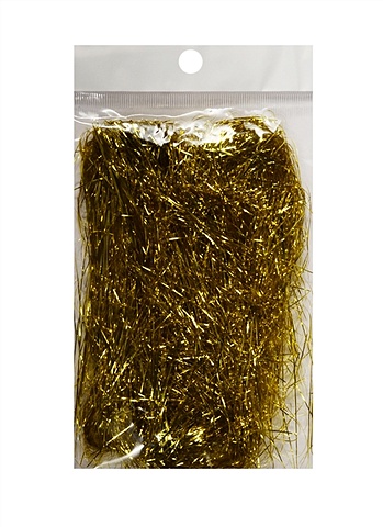 Дождик блестящий для декора в пакете с подвесом, 10 гр, золотой (11-00616-2) дождик для влюбленных