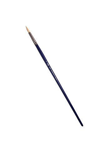 Кисть художественная №4 Манеж, синтетика упругая, круглая, длинная ручка, Гамма