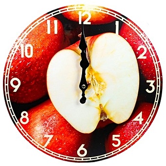 Часы настенные интерьерные, Аппетитные яблоки, 30 см ЧН-2238