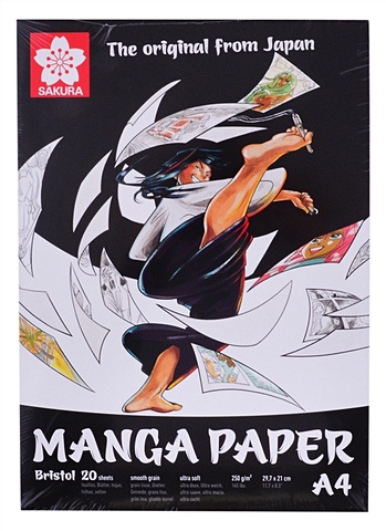Скетчбук А4 20л Manga 250г/м2, гладкое зерно скетчбук manga