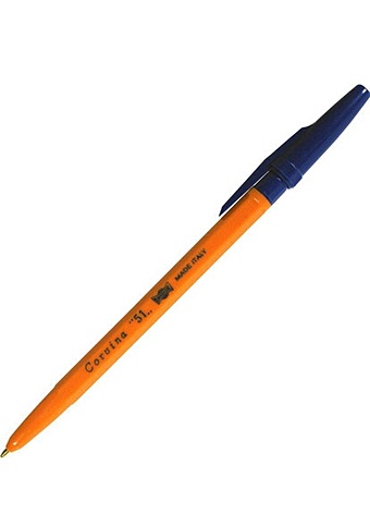 Ручка шариковая Corvina51 синяя 1,0мм жёлт.корп. , Universal