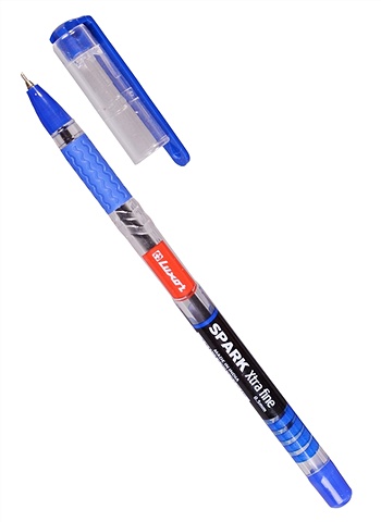 Ручка шариковая синяя Spark 0,5 мм ручка шариковая luxor spark ll узел 0 7 мм грип синяя