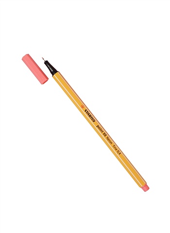 Ручка капиллярная красная неон Рoint 0,4мм, STABILO набор капиллярных ручек stabilo n4 5 шт на водной основе 0 4 мм 88 4