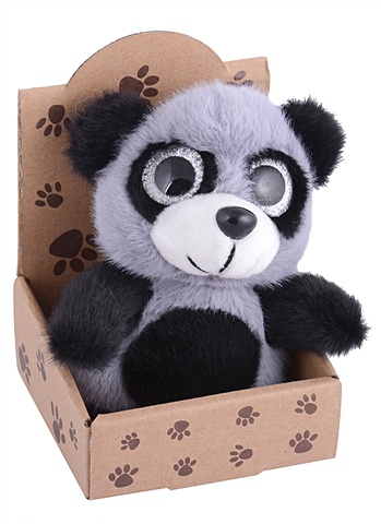 Панда-пушистик в крафт коробке