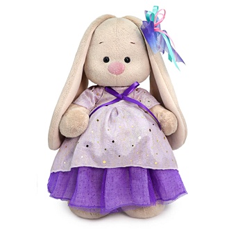 Мягкая игрушка Зайка Ми в платье с блестками (25 см) мягкая игрушка зайка ми в платье с пышной юбкой из органзы 25 см