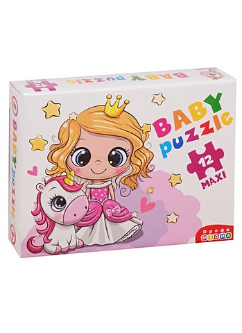 Baby Puzzle maxi Принцесса и единороги, 12 деталей baby puzzle maxi мишка и воздушные шары 12 деталей