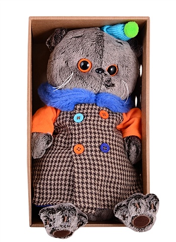 Мягкая игрушка Басик в комбинированном пальто (30 см) мягкая игрушка басик с пончиком 30 см